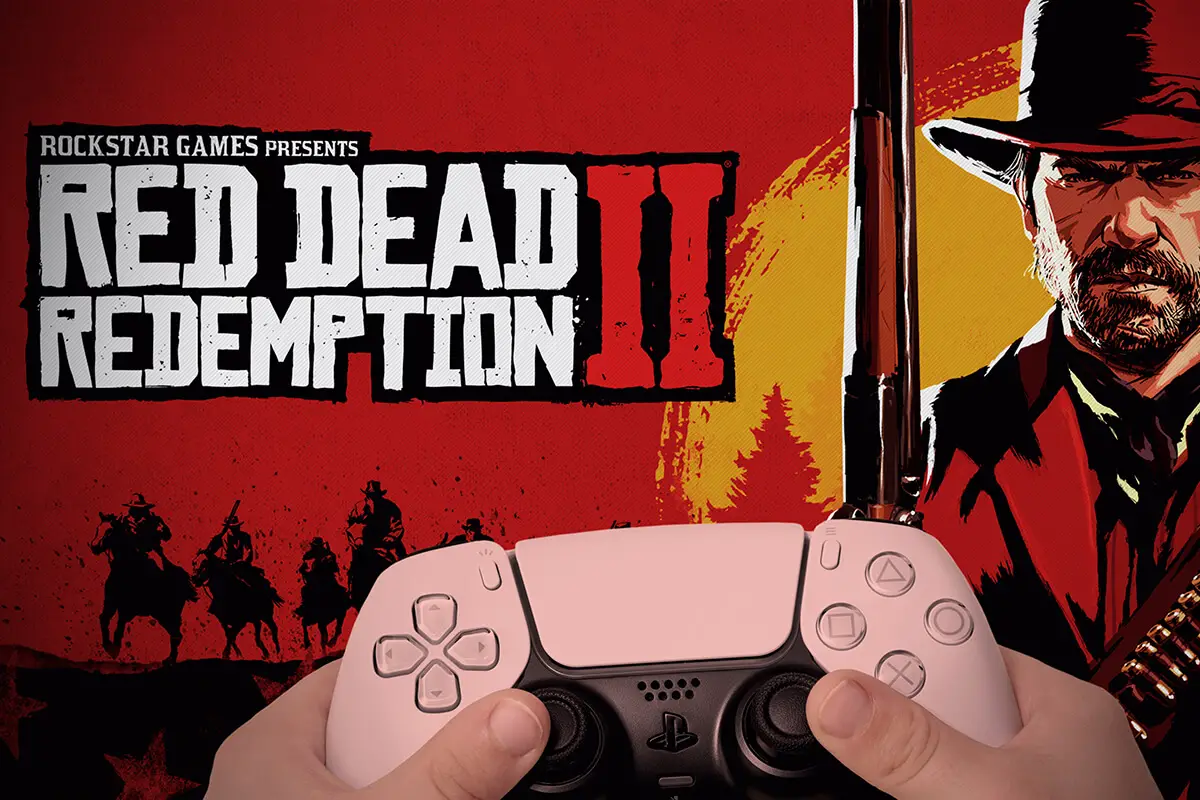 Boy playing Red Dead Redempetion II.