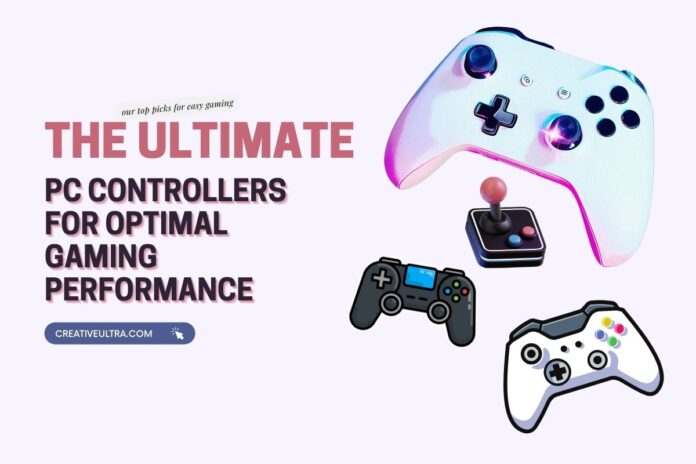 Image shows a video game controller and joysticks