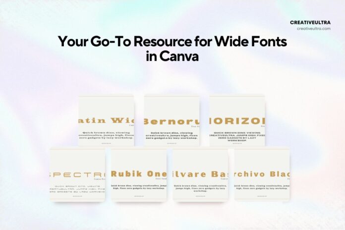 Your Go-To Resource for Wide Fonts in Canva