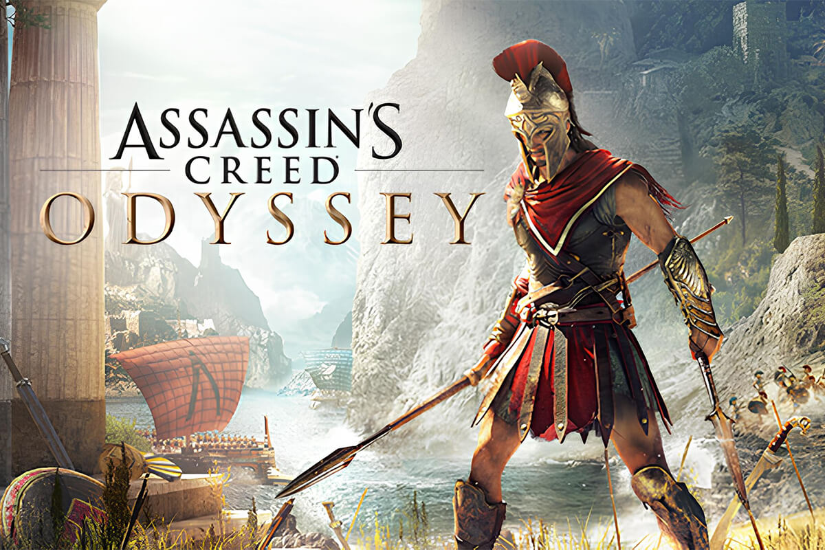 image depicting a Greece soldier holding a spear and a sword in Assassin's Creed Odyssey.