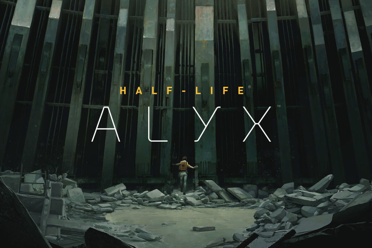 A picture from the game Half-Life: Alyx where a character is exploring a dark and dangerous vr world.