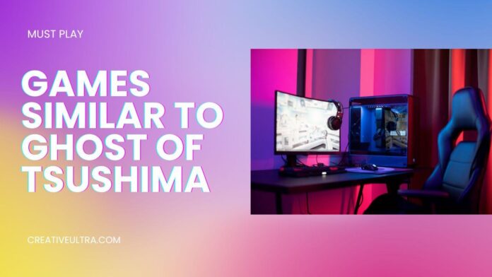 a computer on a desk, Must-Play Games Similar to Ghost of TsushiMA