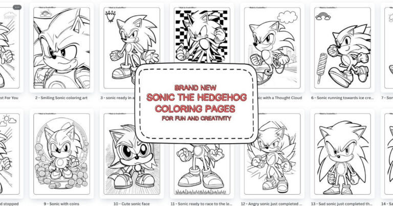 New Sonic The Hedgehog Coloring Pages For Fun & Education