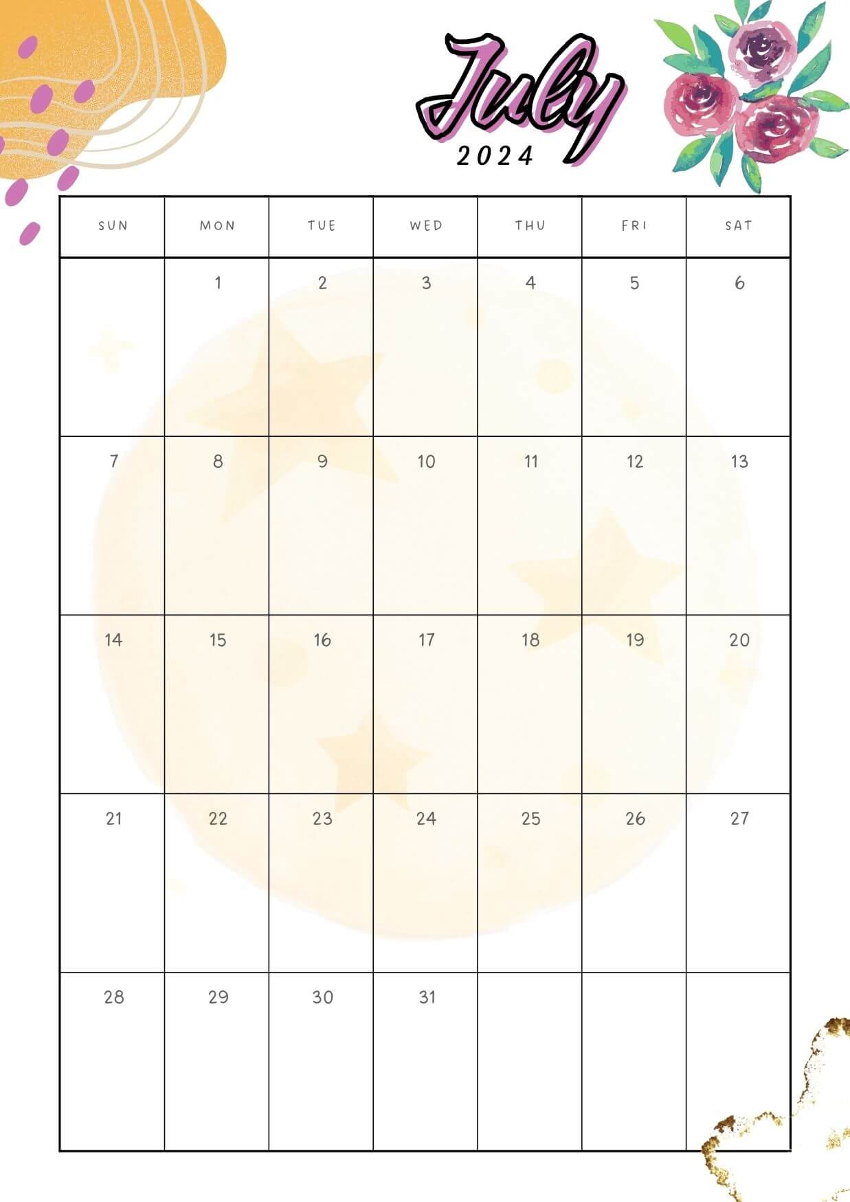 July 2024 Calendars Pack