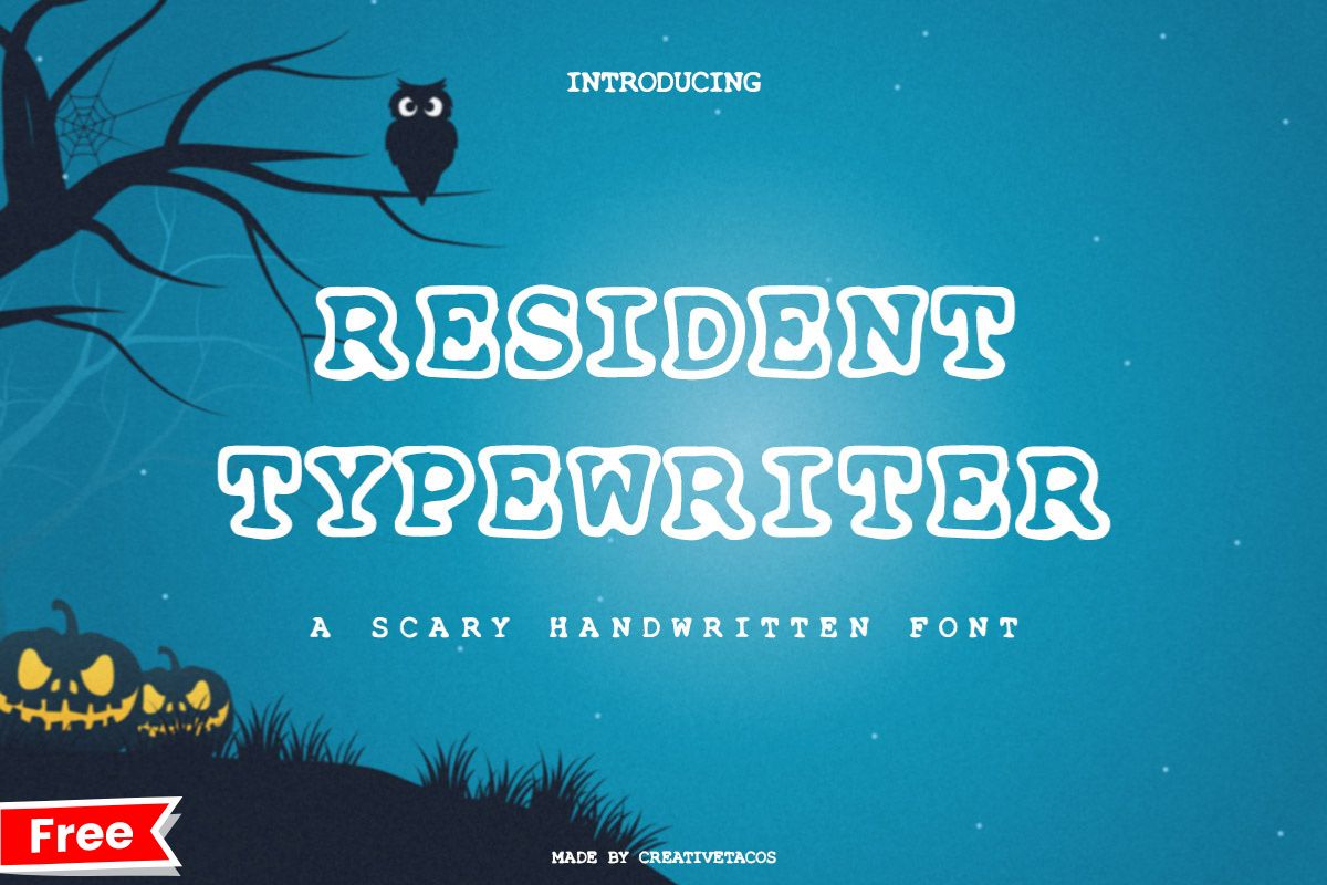 Resident Typewriter Handwritten Font