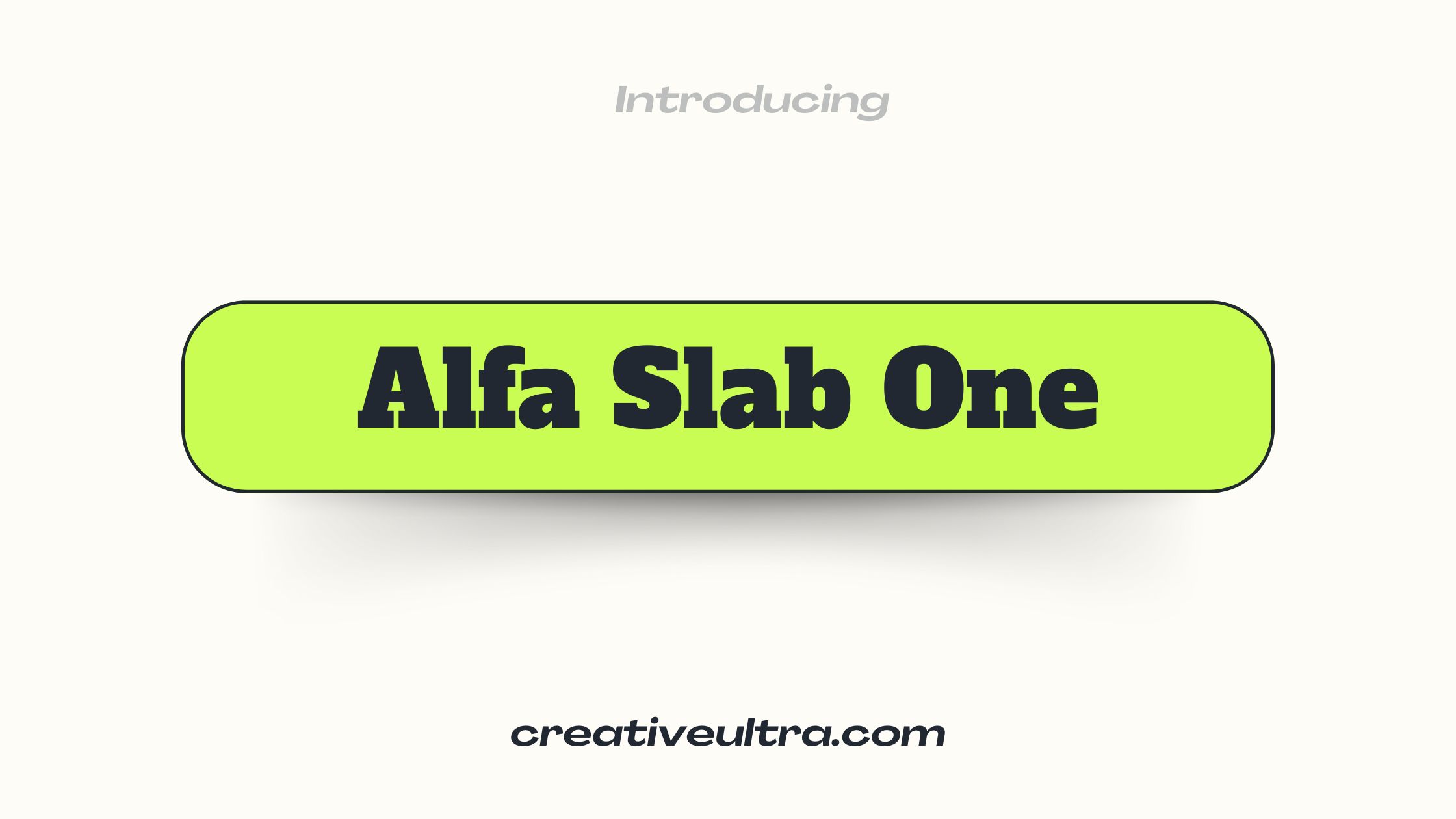 Alfa Slab One Font