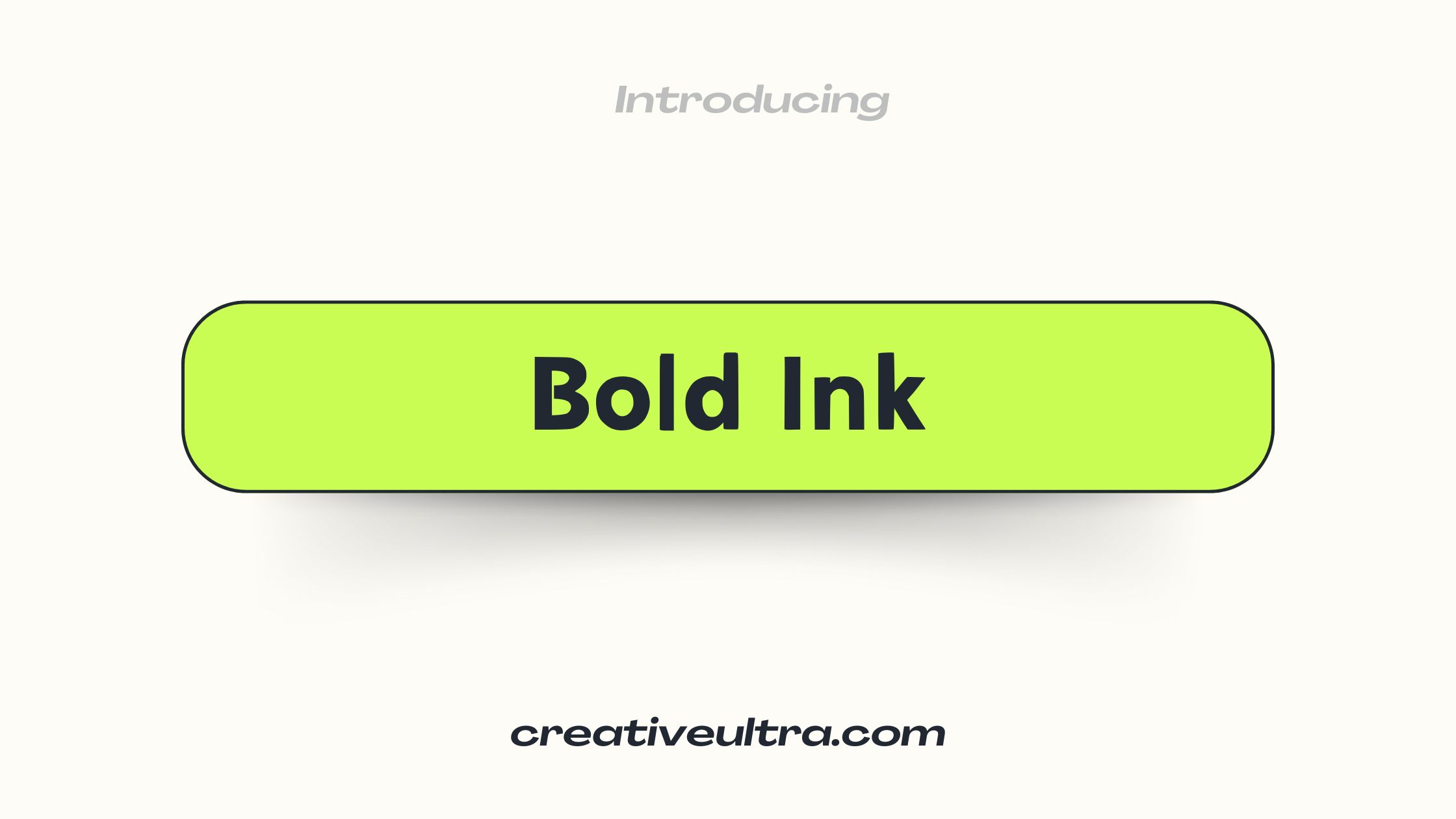 Bold Ink Font