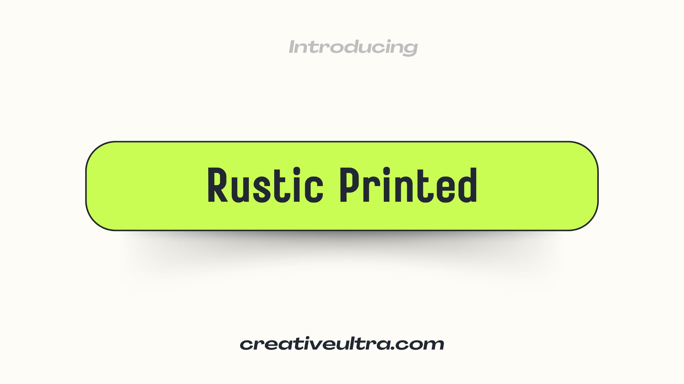 Rustic Printed Font