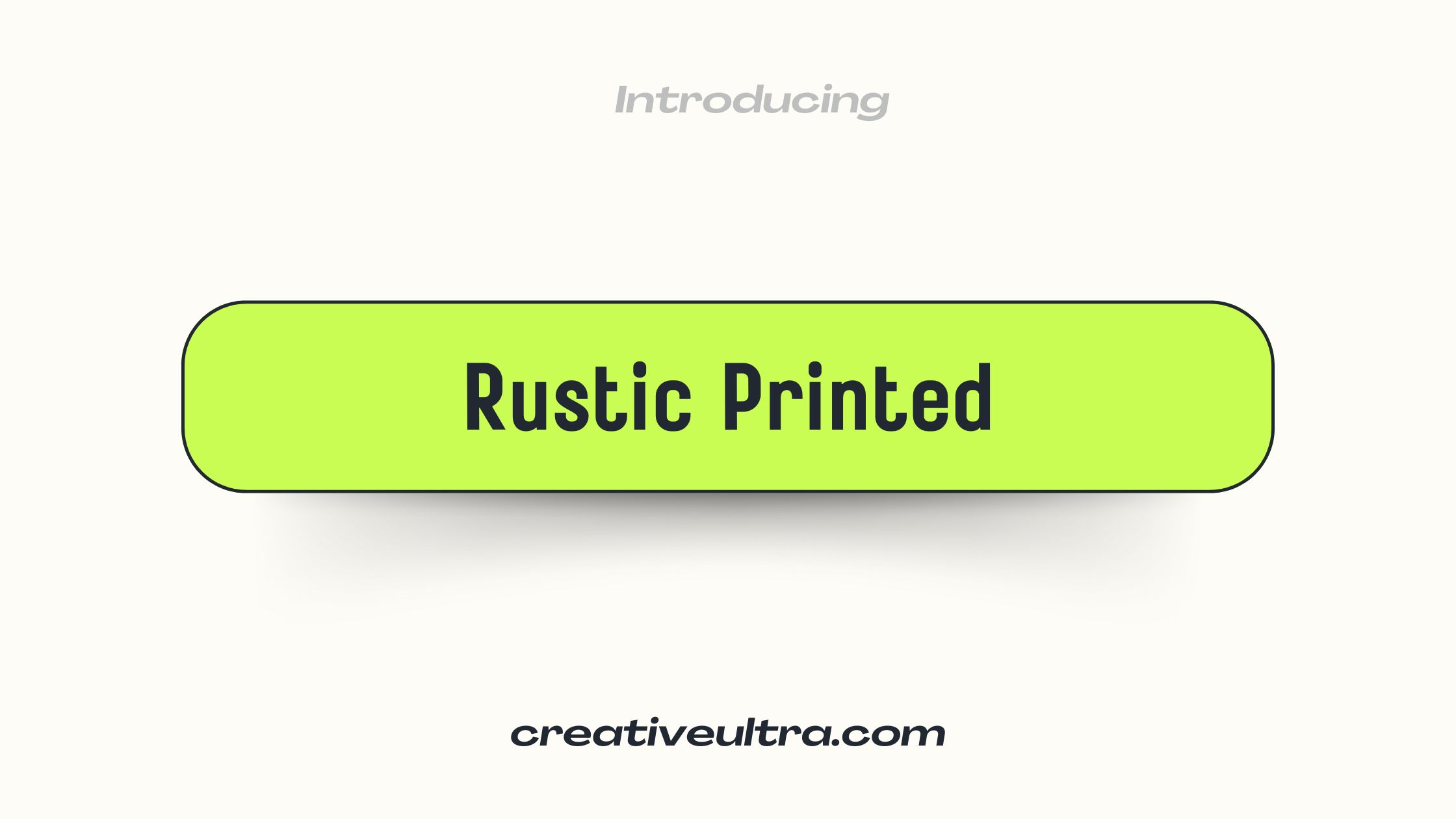 Rustic Printed Font