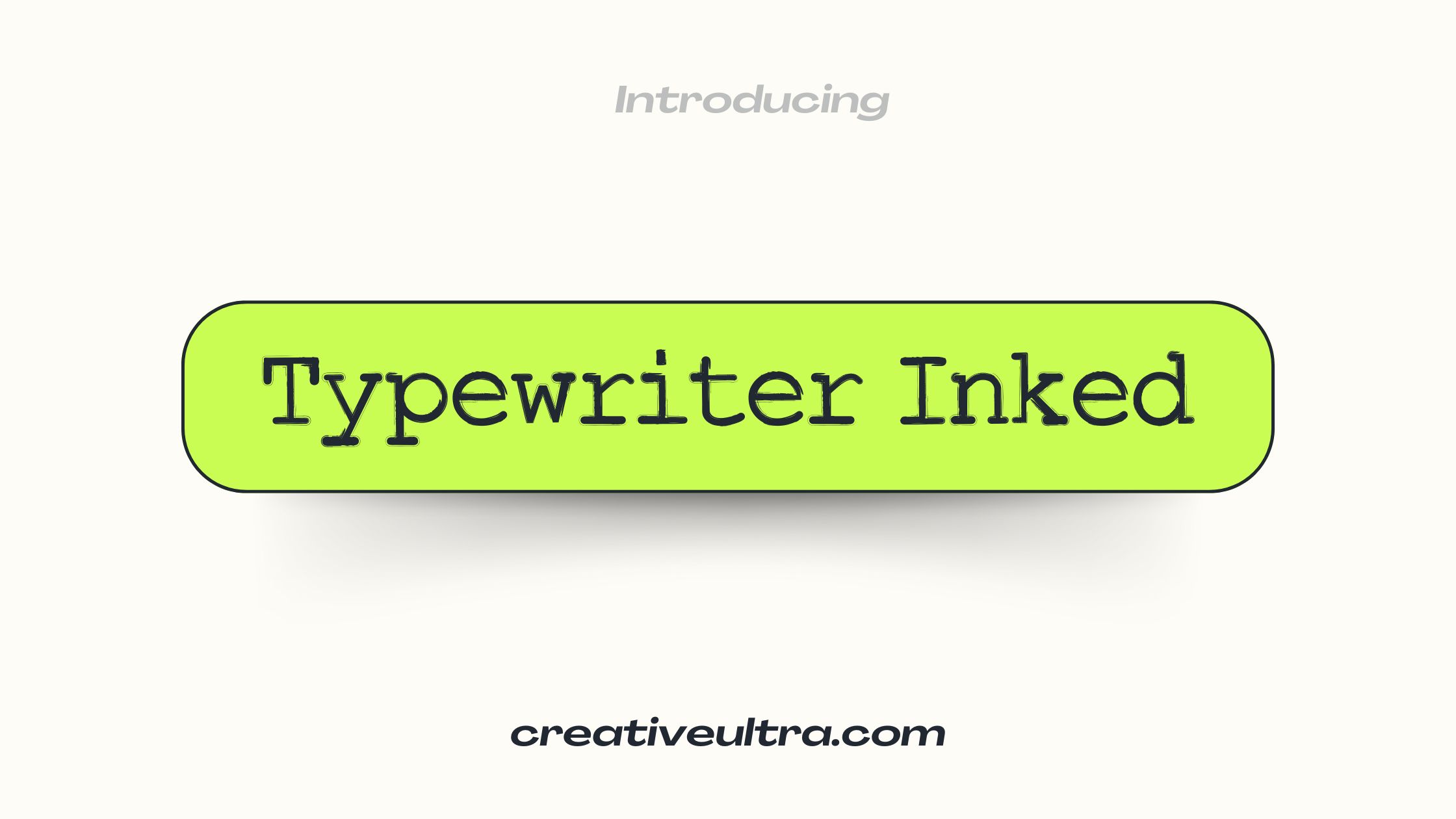 Typewriter Inked Font a best typewriter fonts in Canva