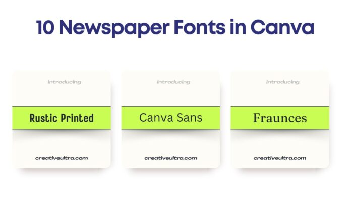 10 Newspaper Fonts in Canva