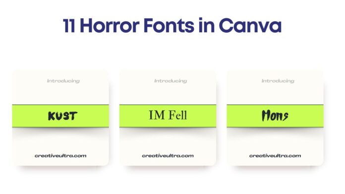 11 Horror Fonts in Canva