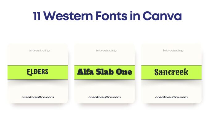 11 Western Fonts in Canva