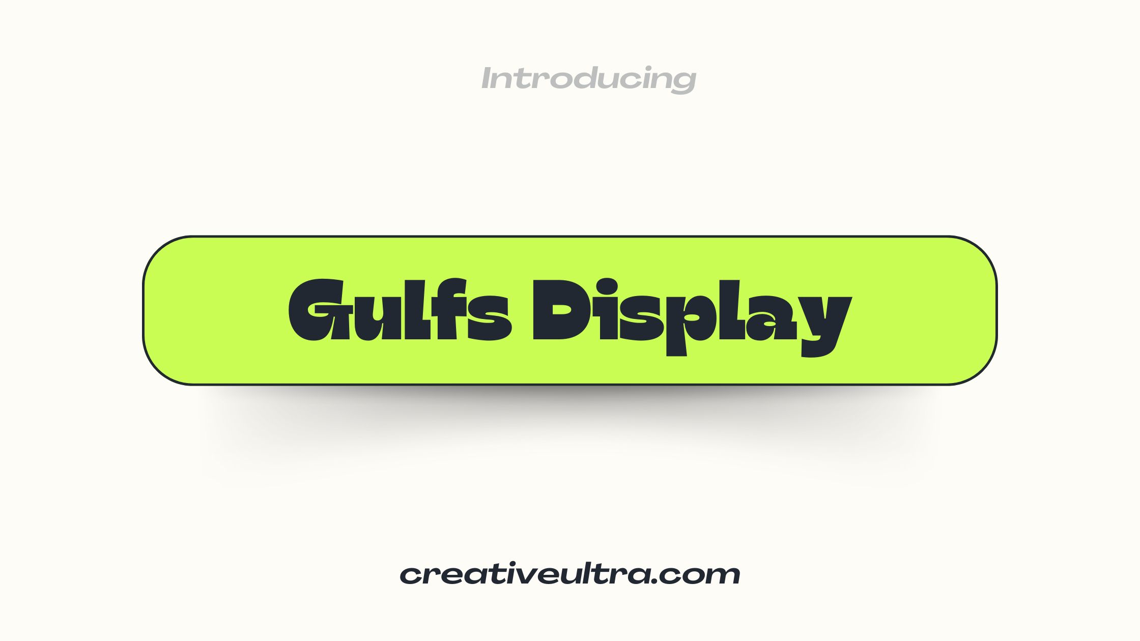 Gulfs Display Font
