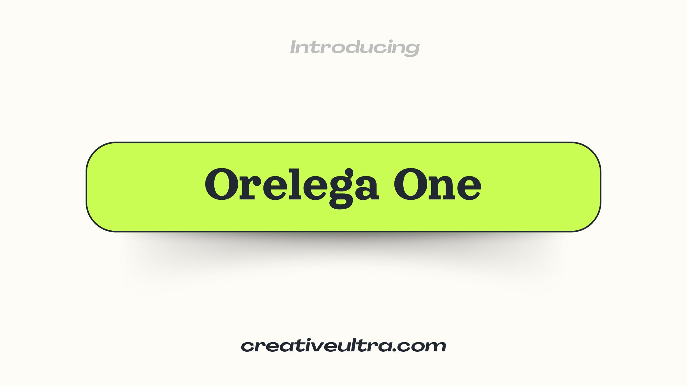Orelega One Font