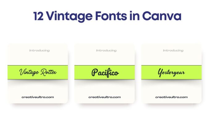 12 Vintage Fonts in Canva