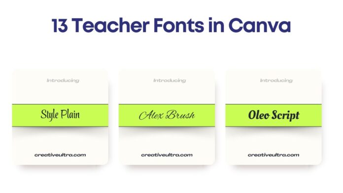 13 Teacher Fonts in Canva