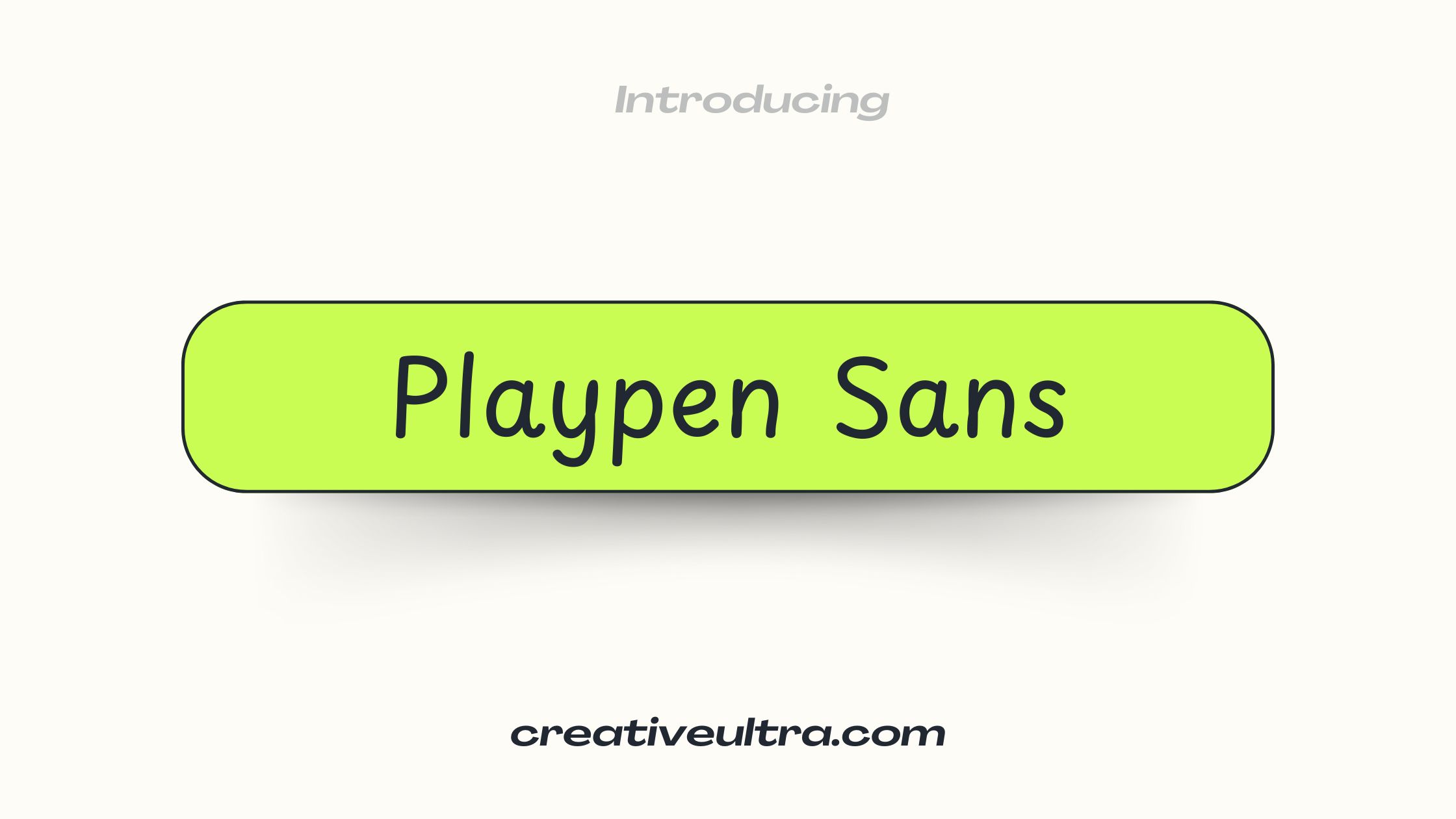 Playpen Sans Font