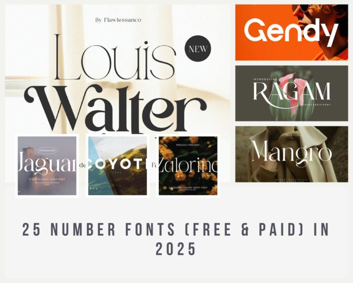 25 Number Fonts (Free & Paid) in 2025
