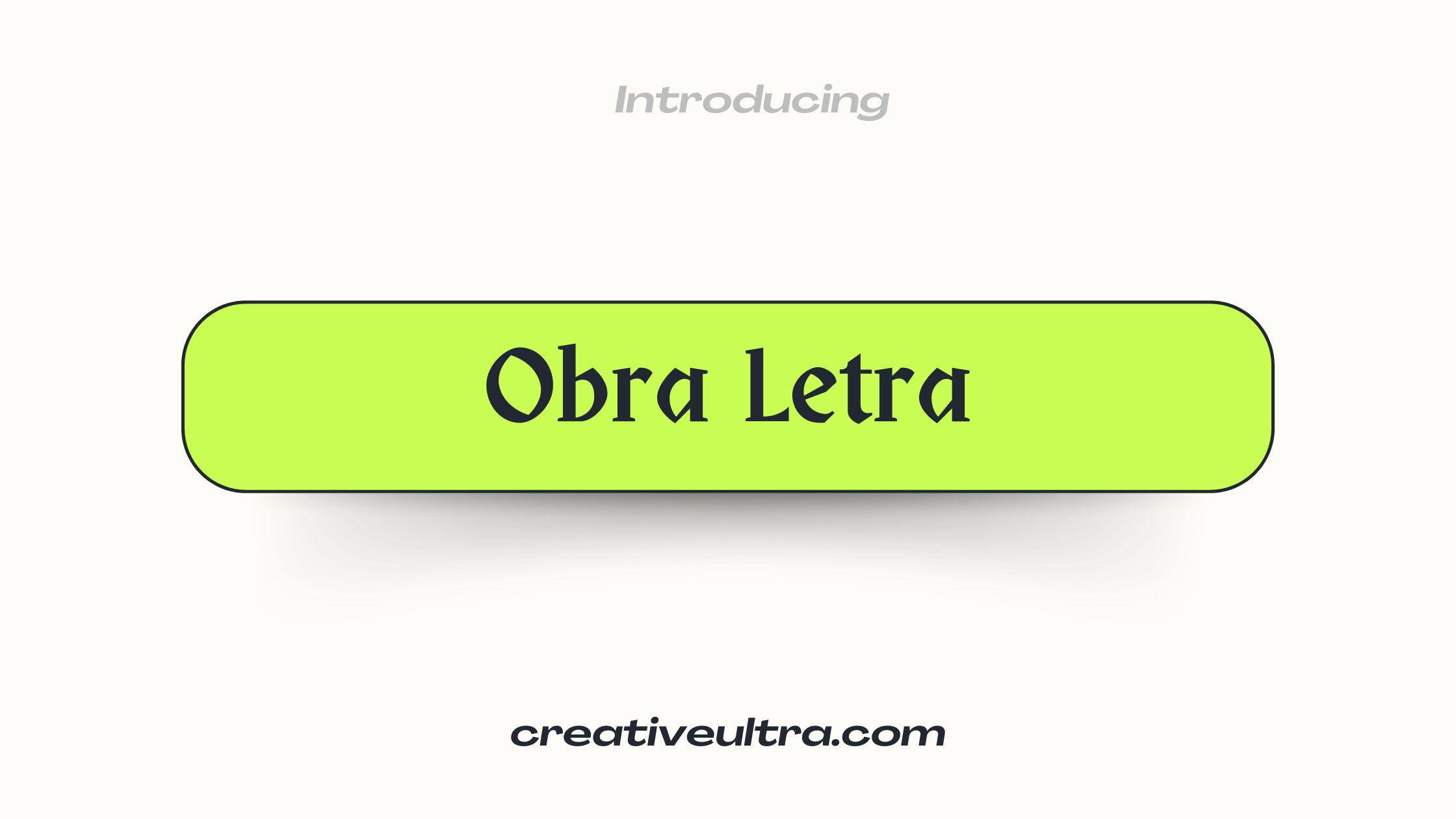 Obra Letra Font