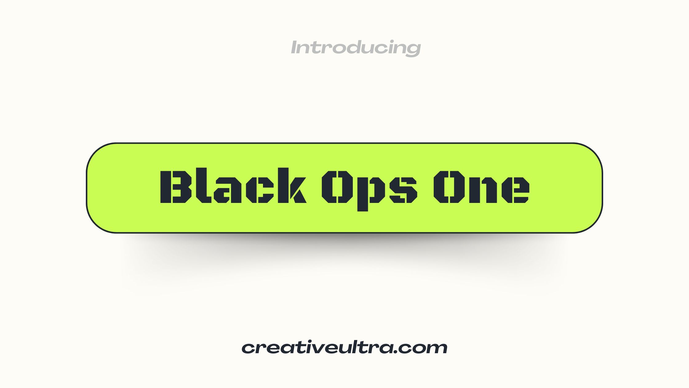 Black Ops One Font