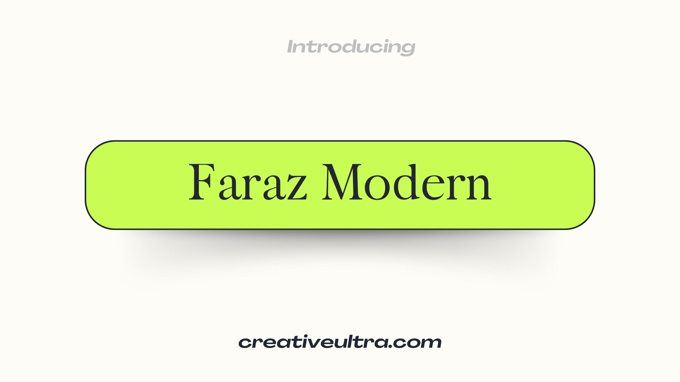 Faraz Modern Font