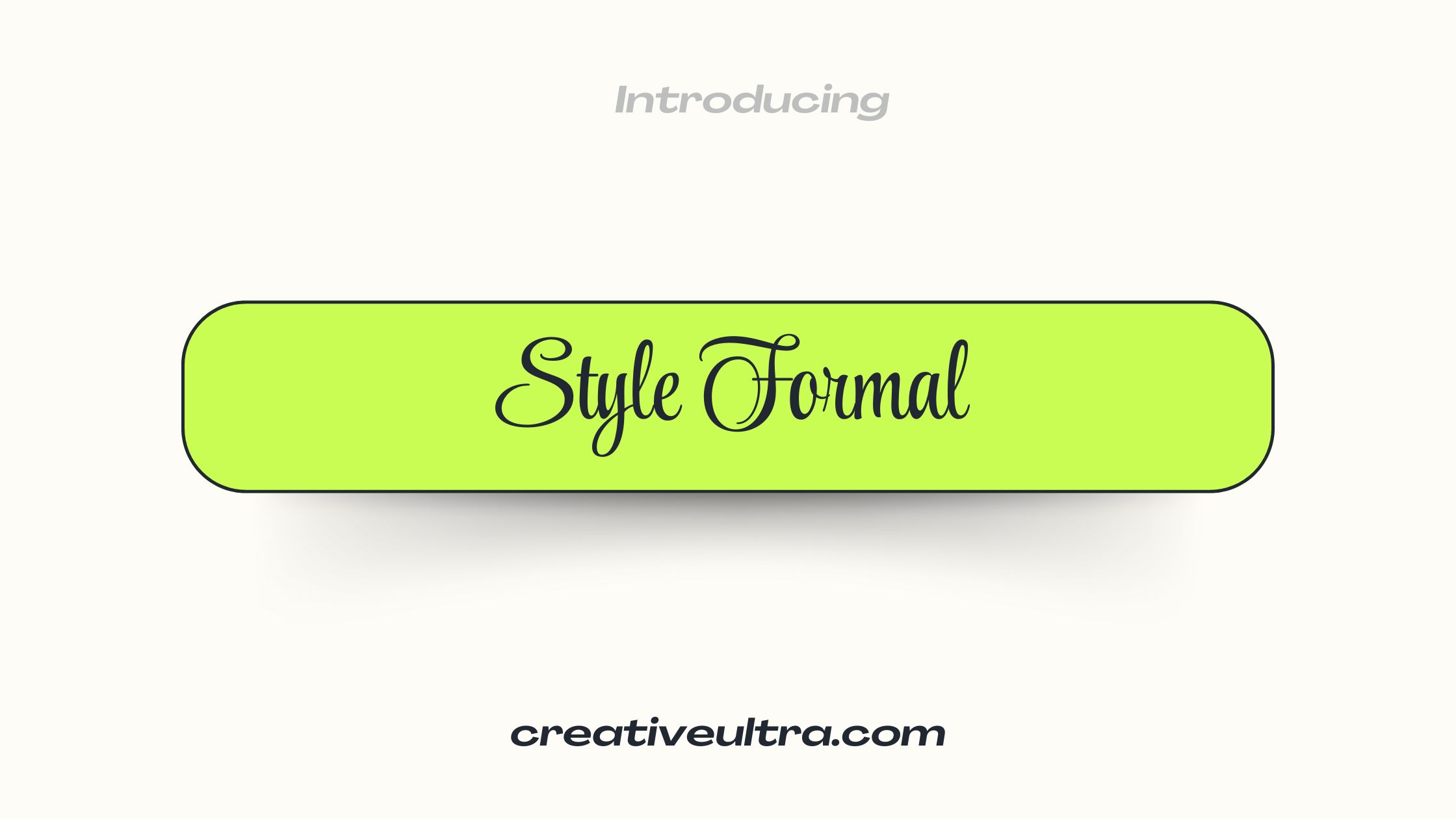Style Formal Font