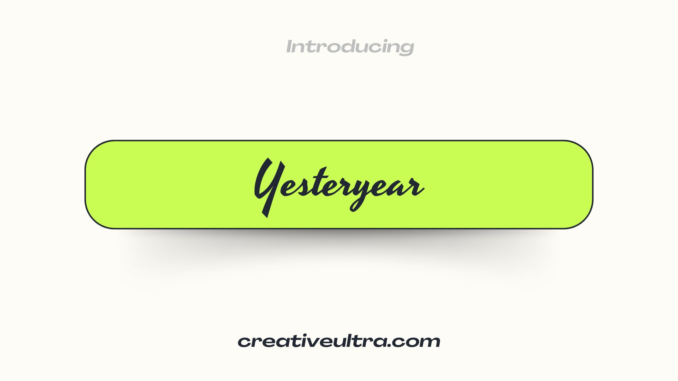 Yesteryear Font