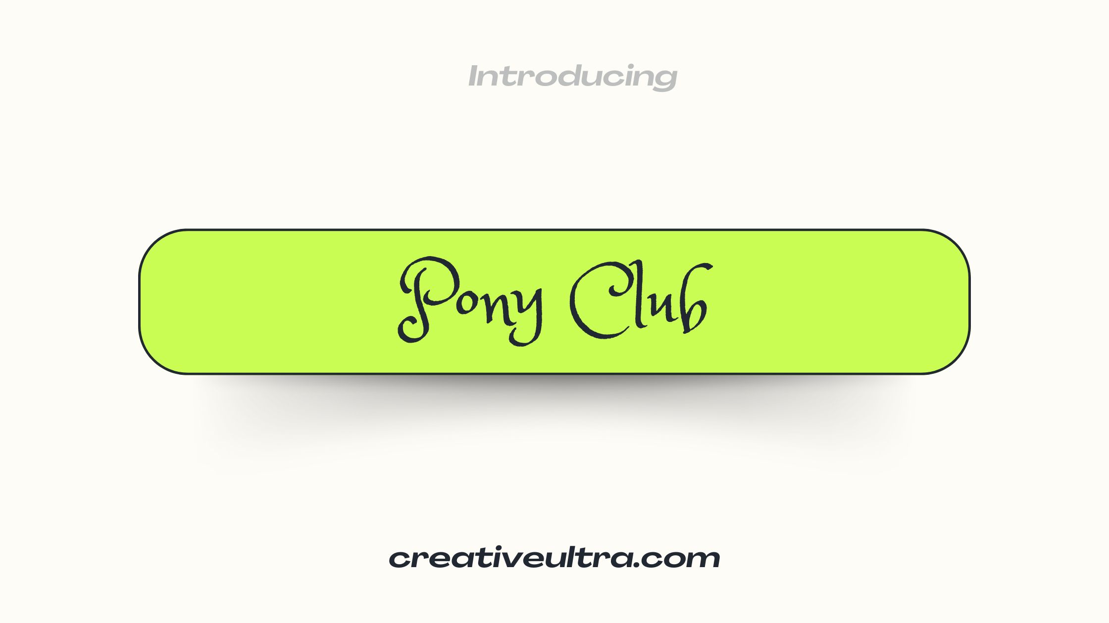 Pony Club Font