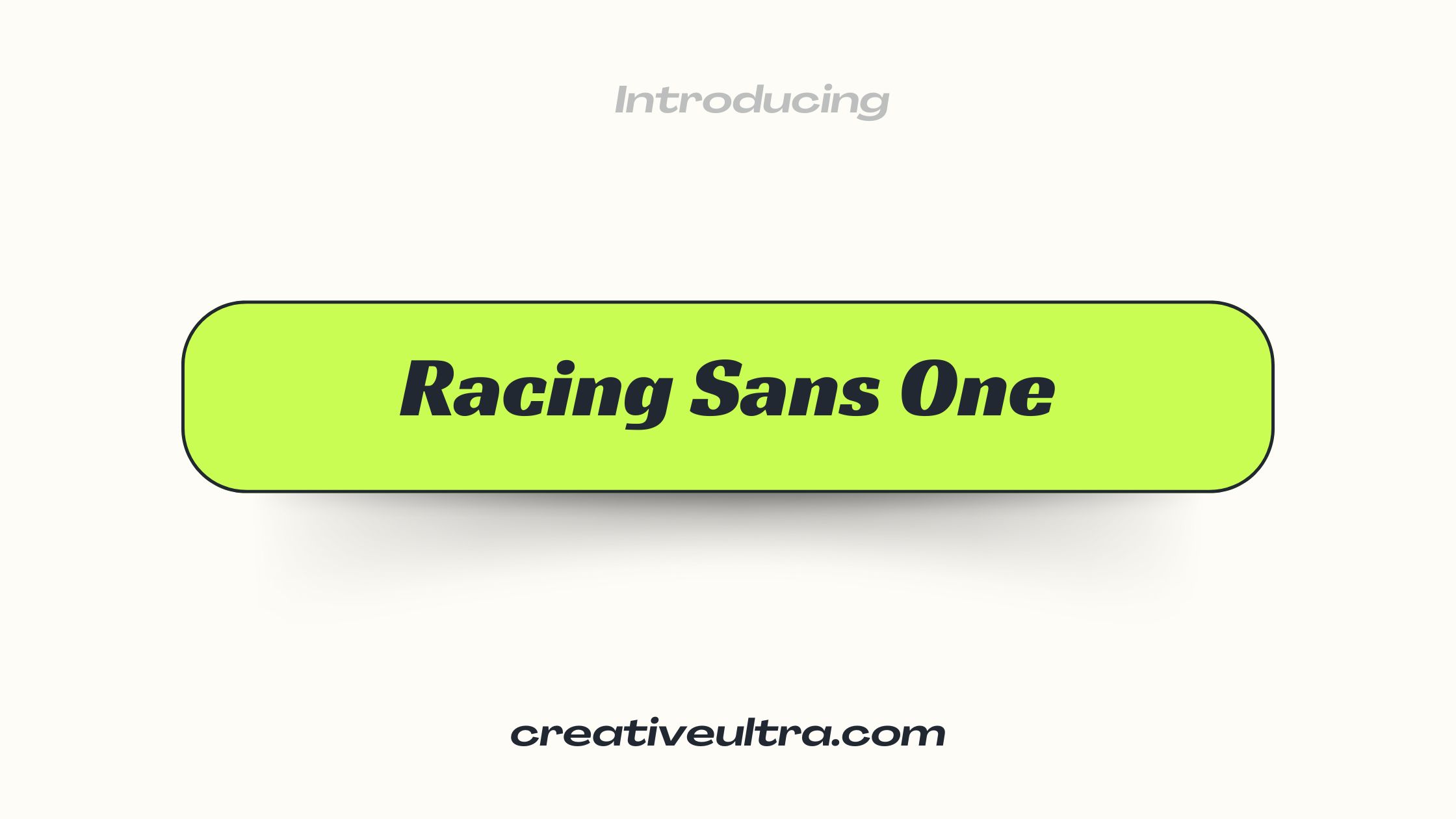 Racing Sans One Font