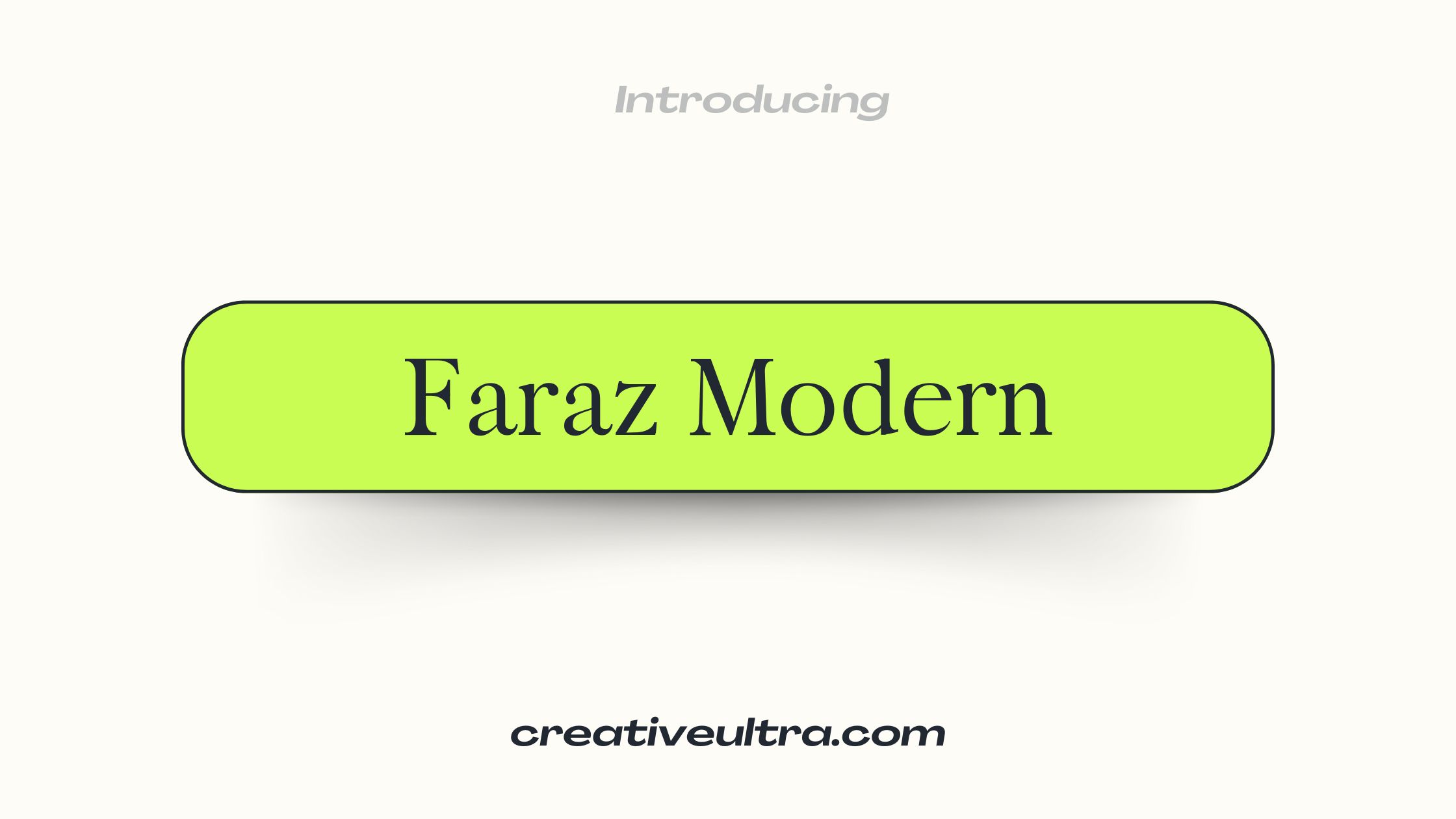 Faraz Modern Font