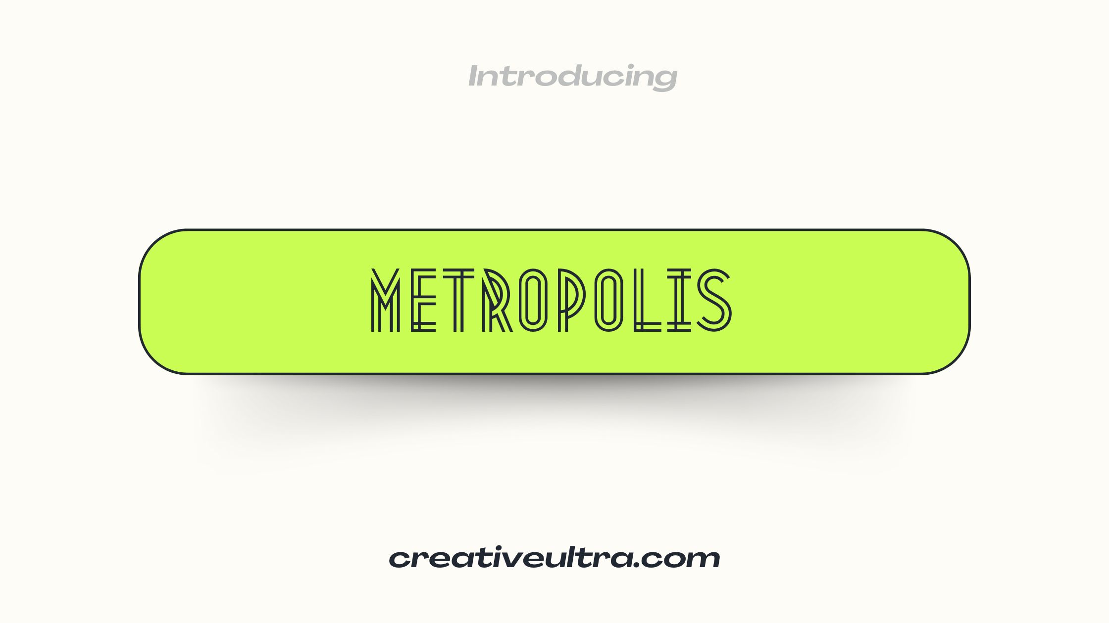 Metropolis Font