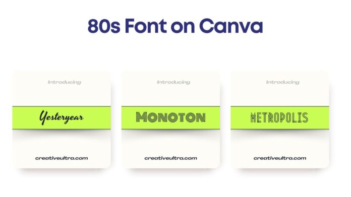 80s Font on Canva