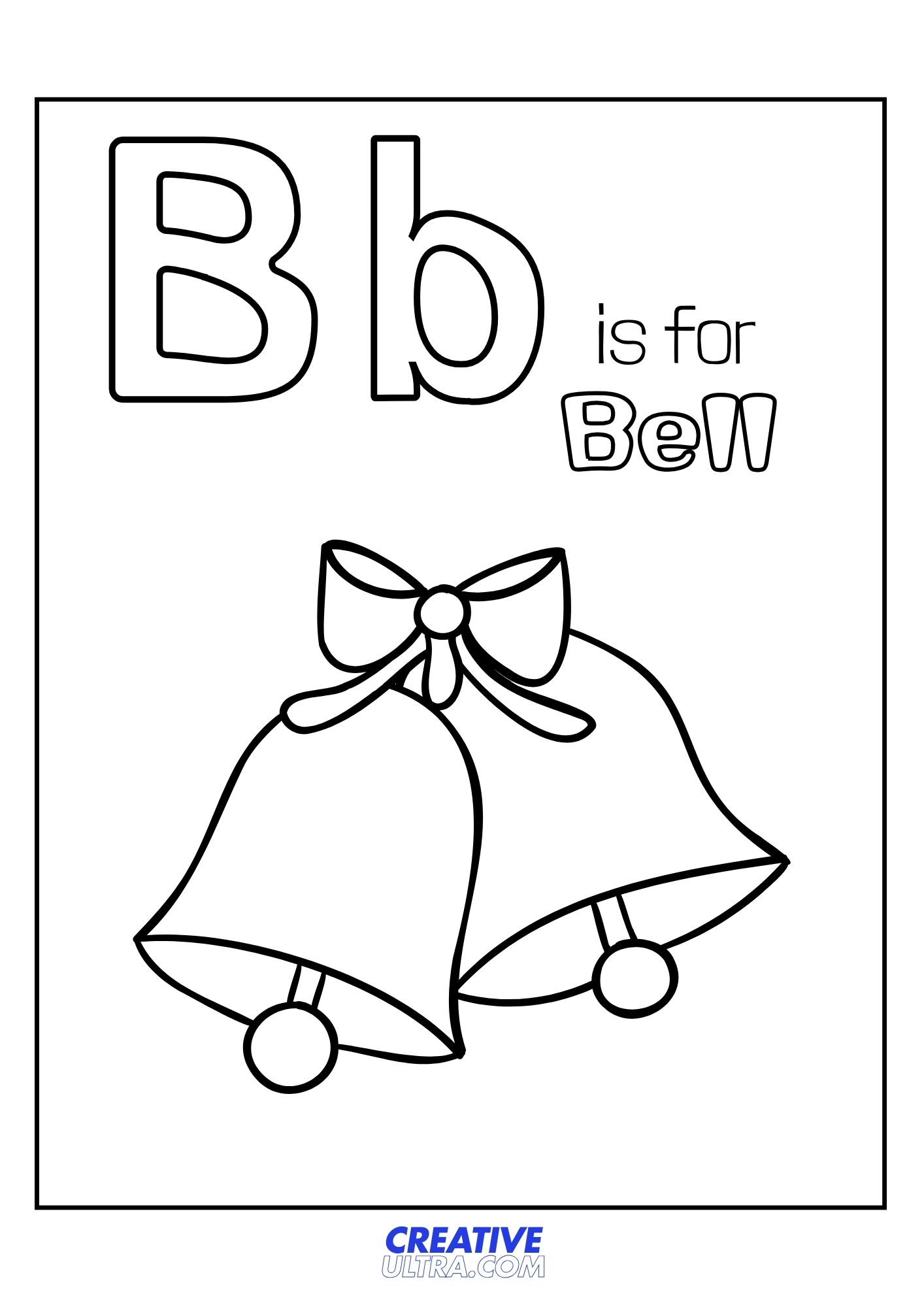 B for Bell Coloring Page
