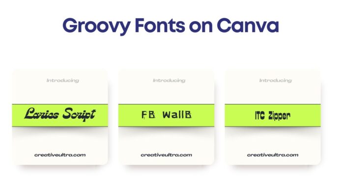 Groovy Fonts on Canva