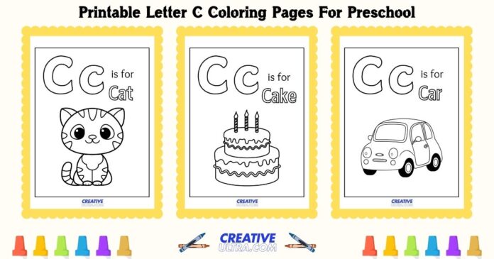Printable Letter C Coloring Pages For Preschool