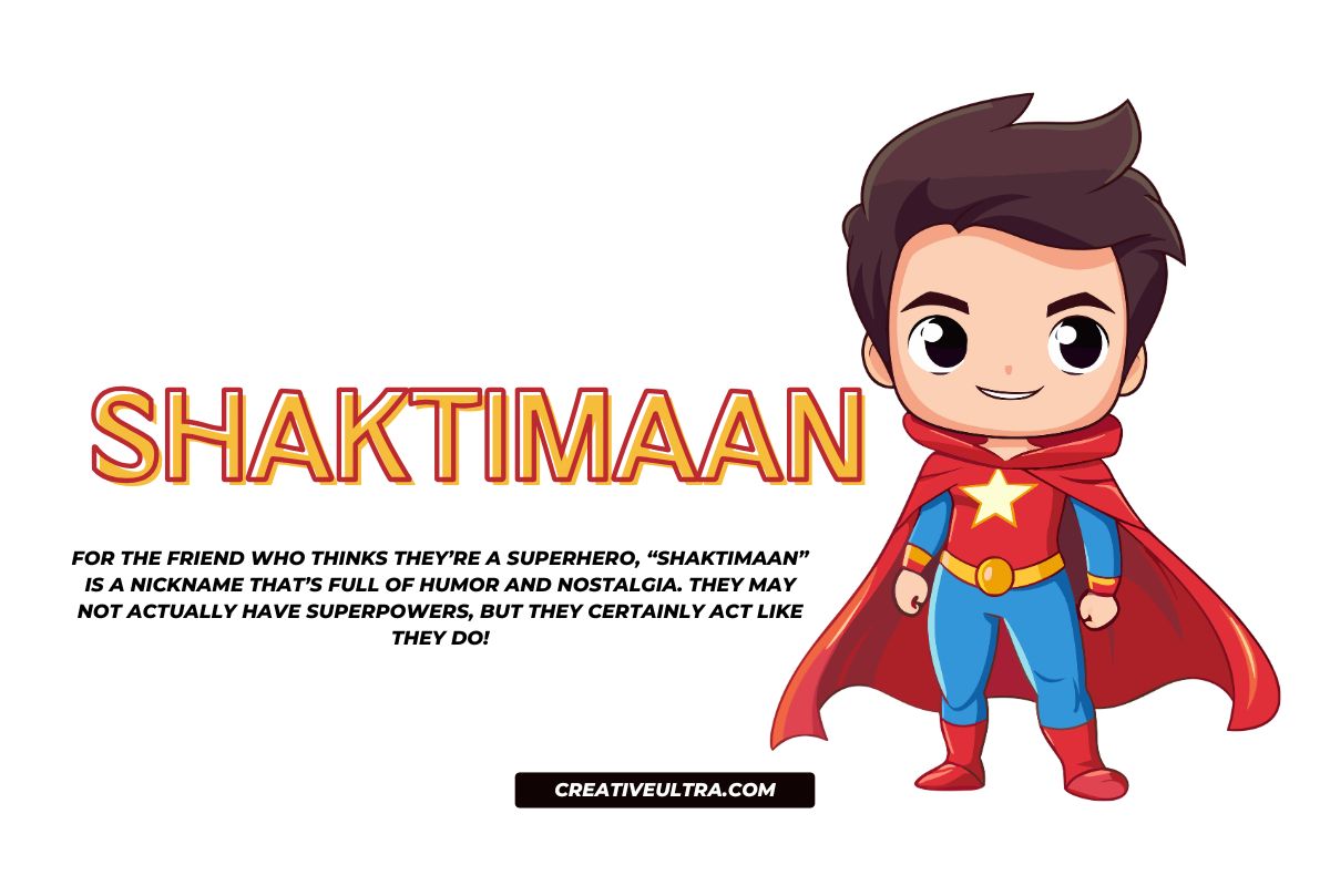a cartoon of a boy wearing Shaktimaan like outfit