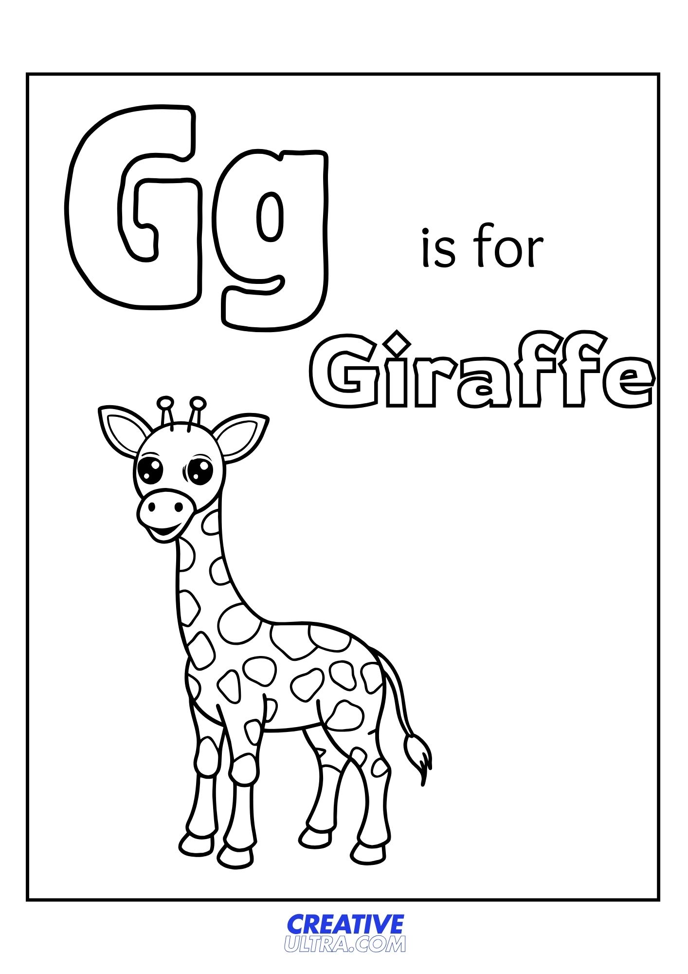 Giraffe Coloring Page