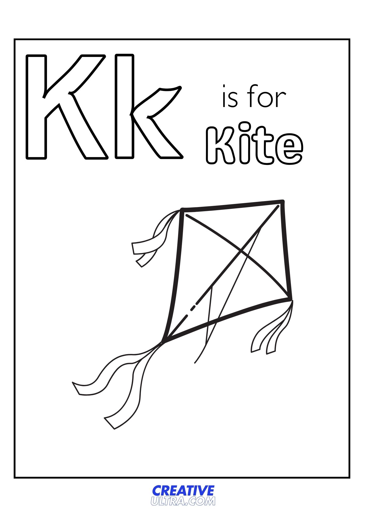 Kite Coloring Page