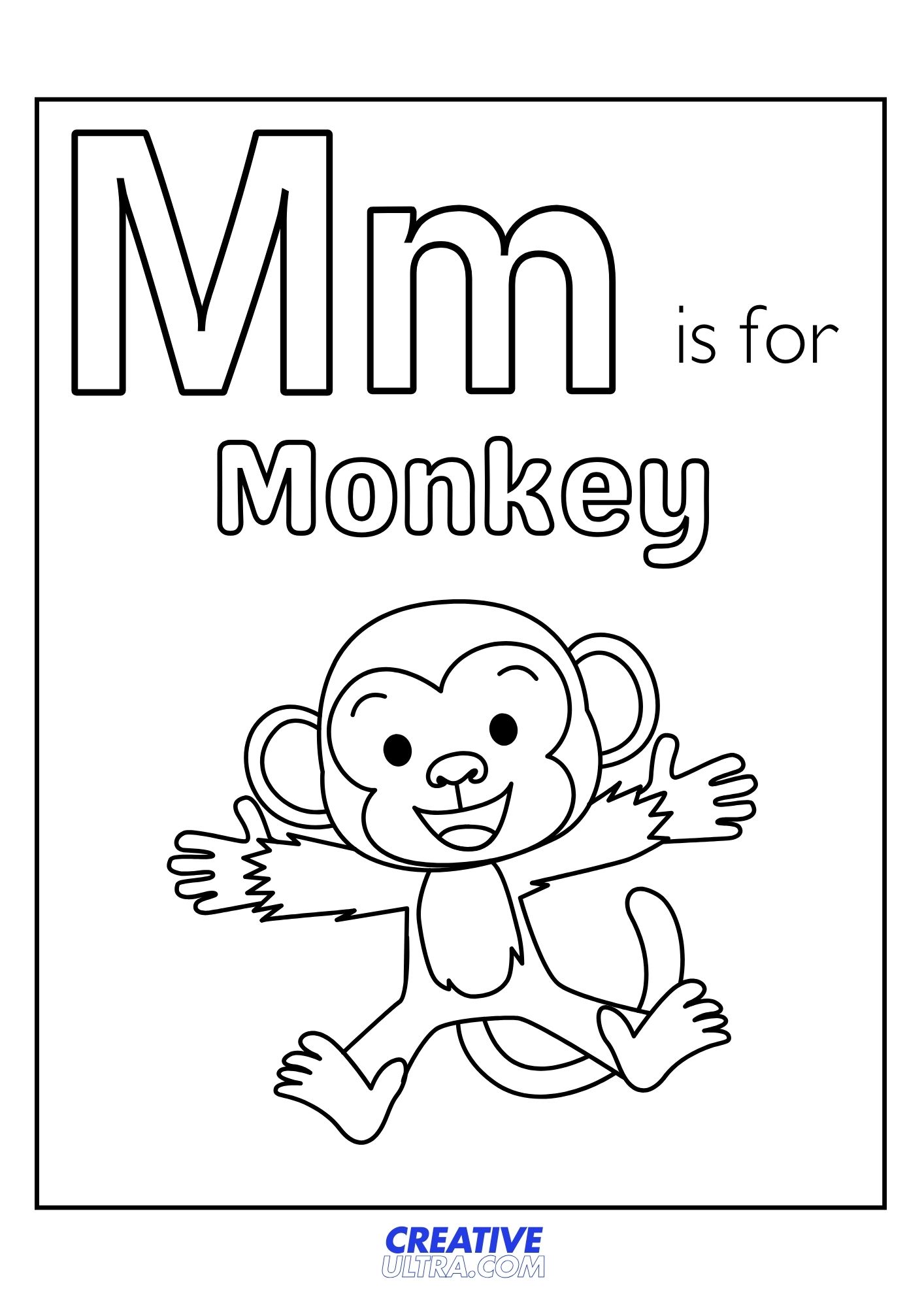 Monkey Coloring Page
