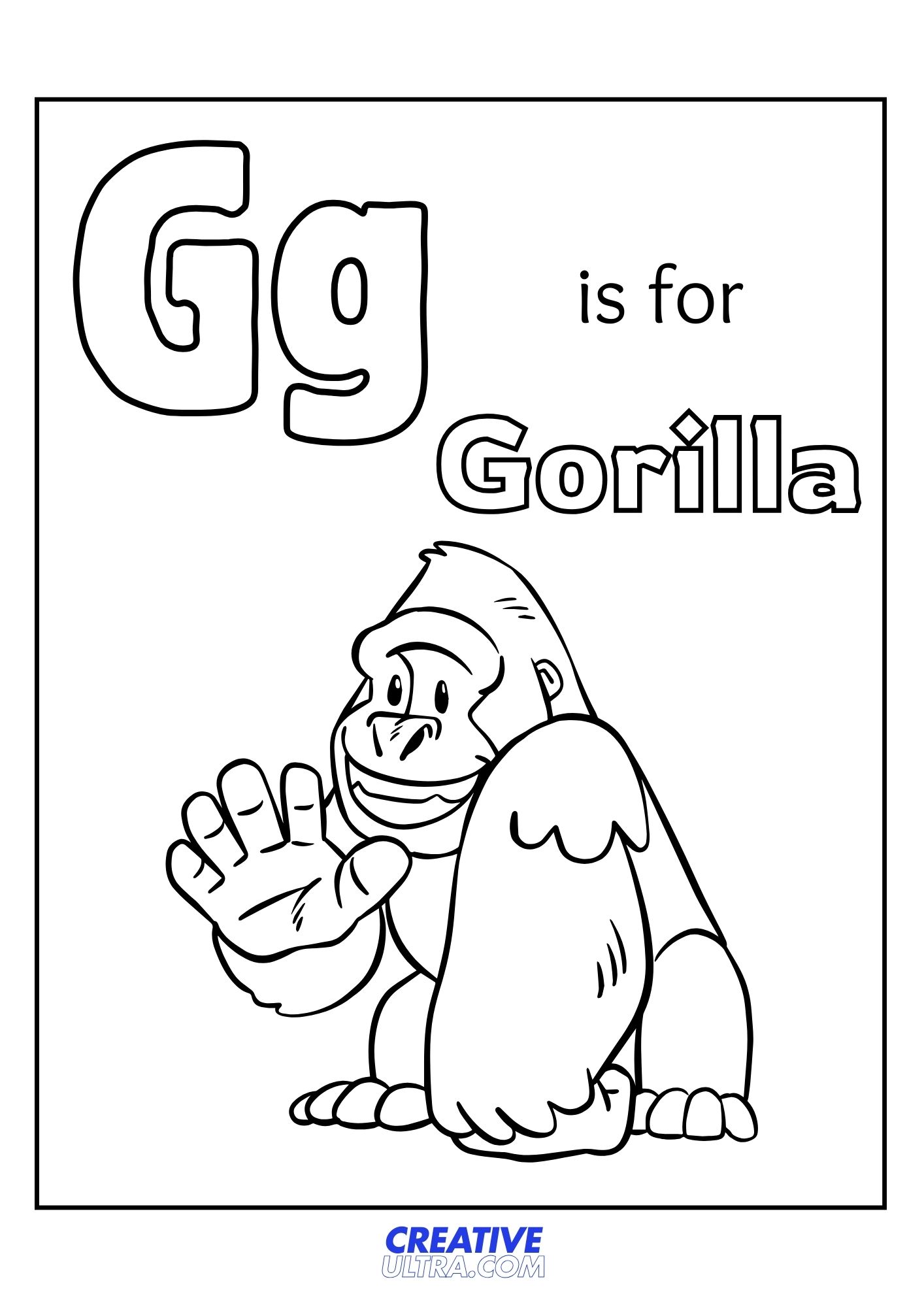 Gorilla Coloring Page