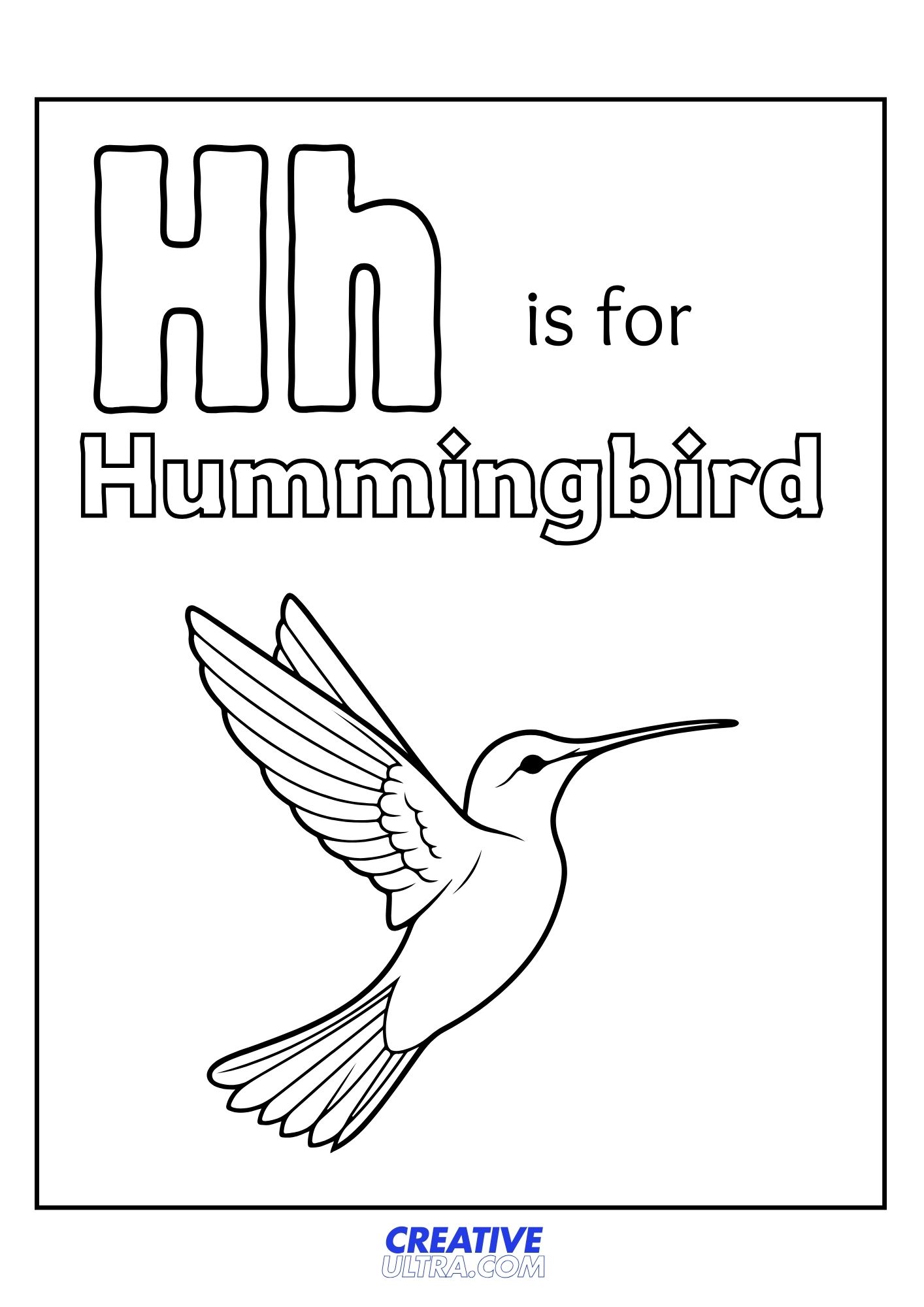 Hummingbird Coloring Page