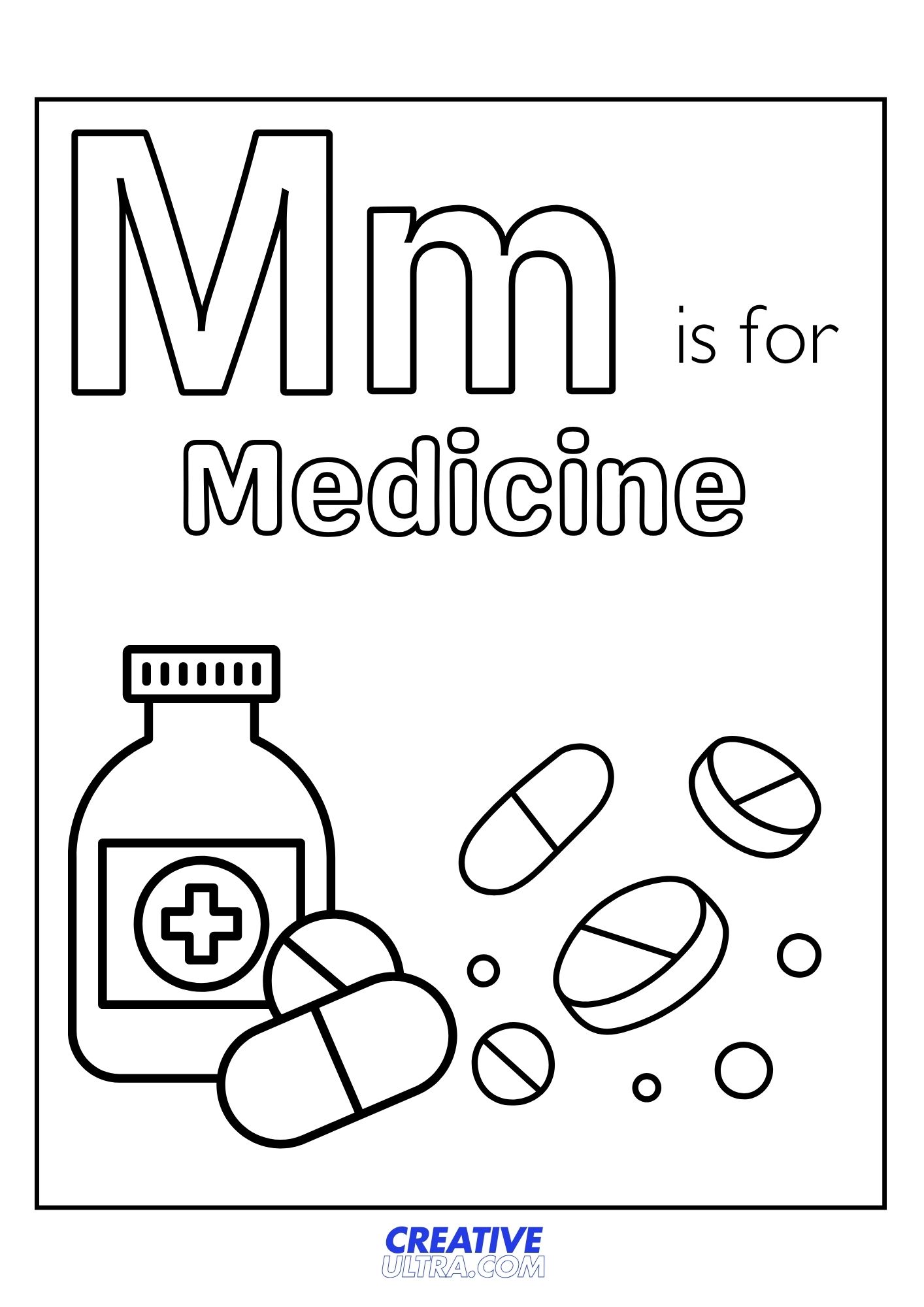 Medicine Coloring Page