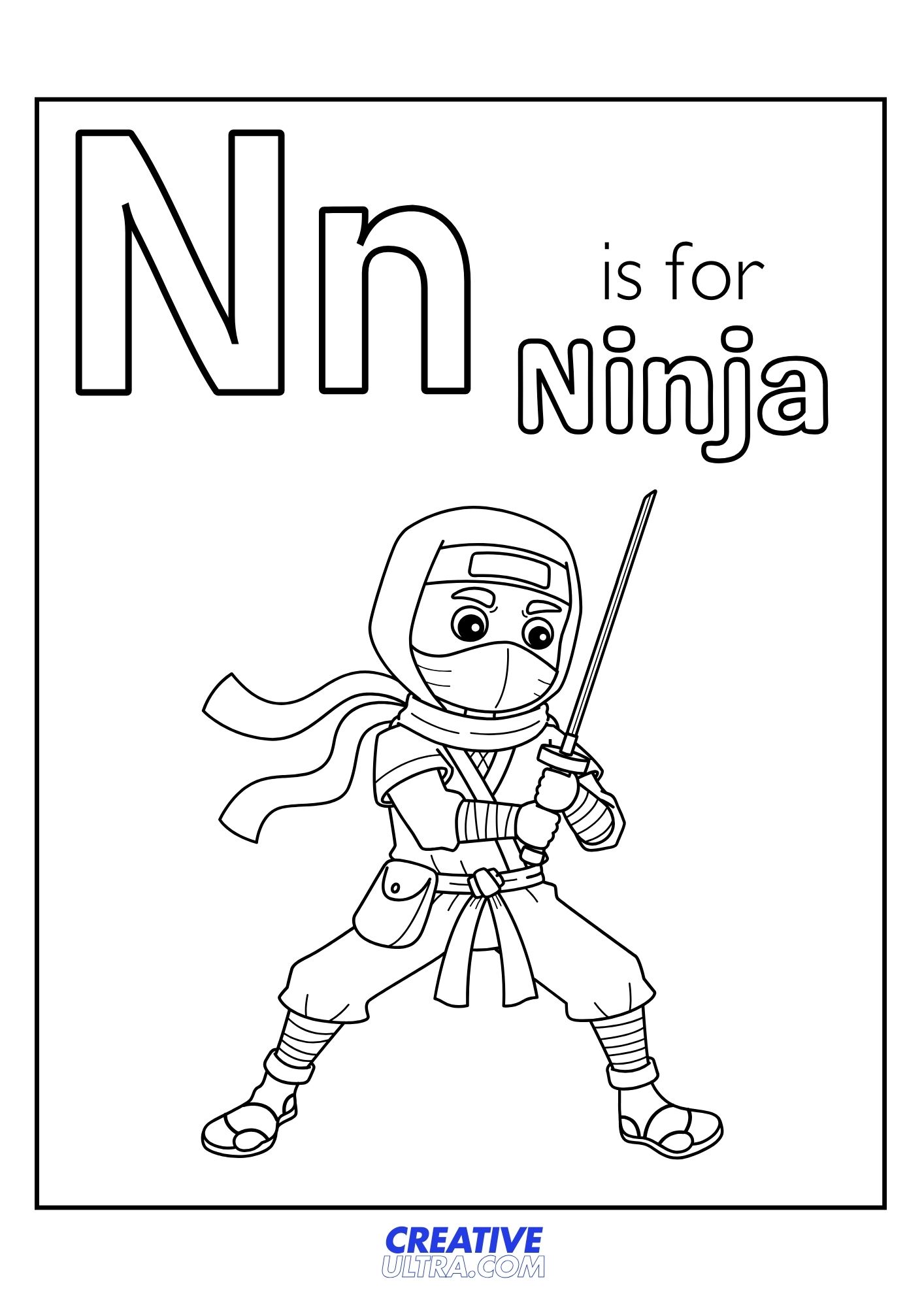 Ninja Coloring Page