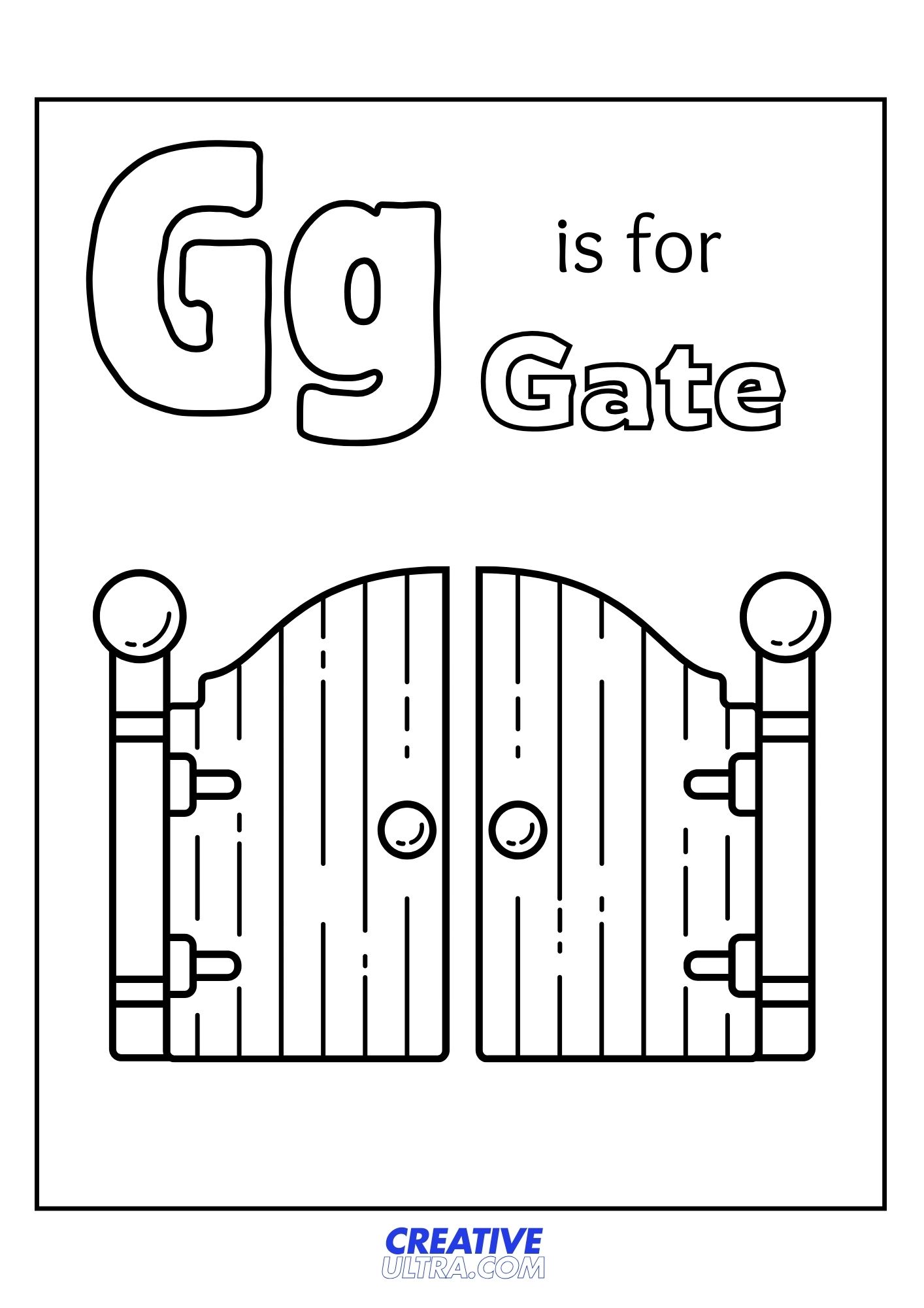 Gate Coloring Page