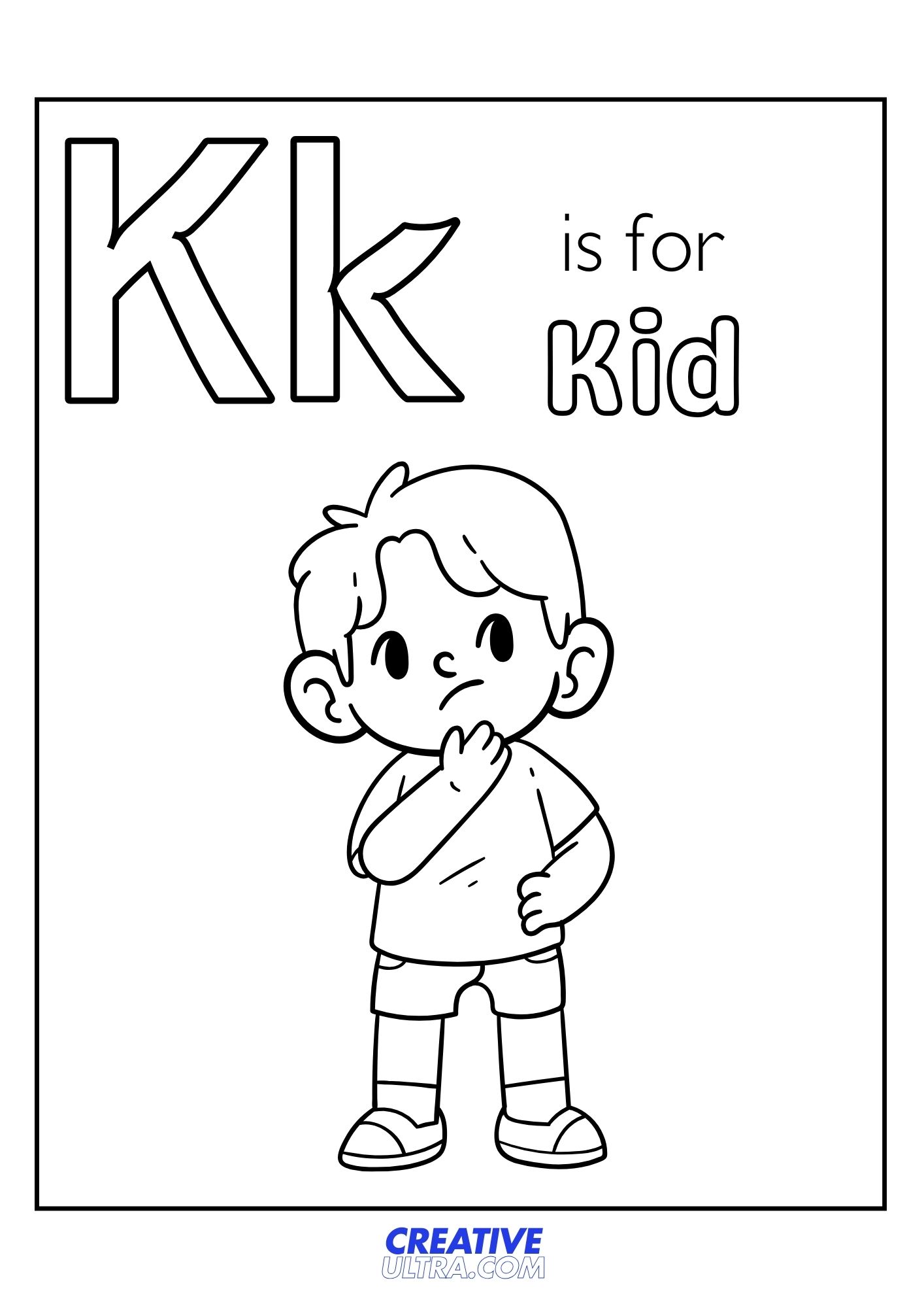 Kid Coloring Page