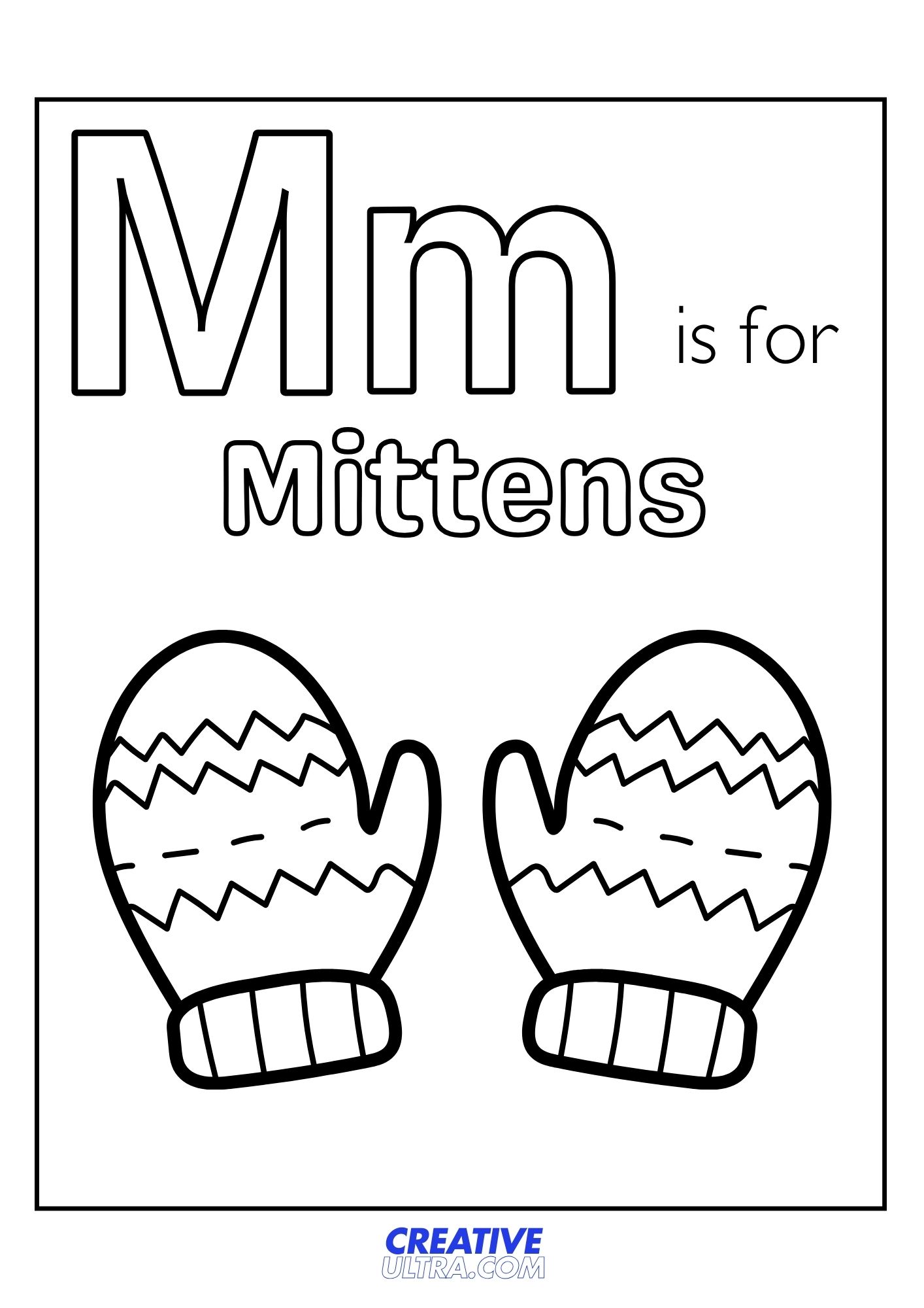 Mittens Coloring Page