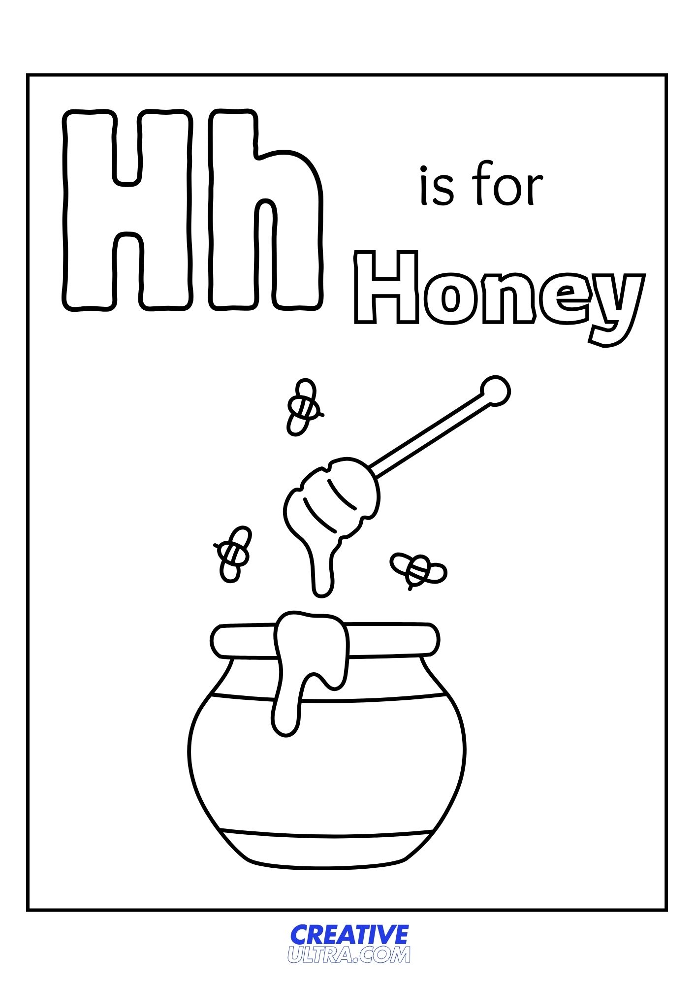 Honey Coloring Page