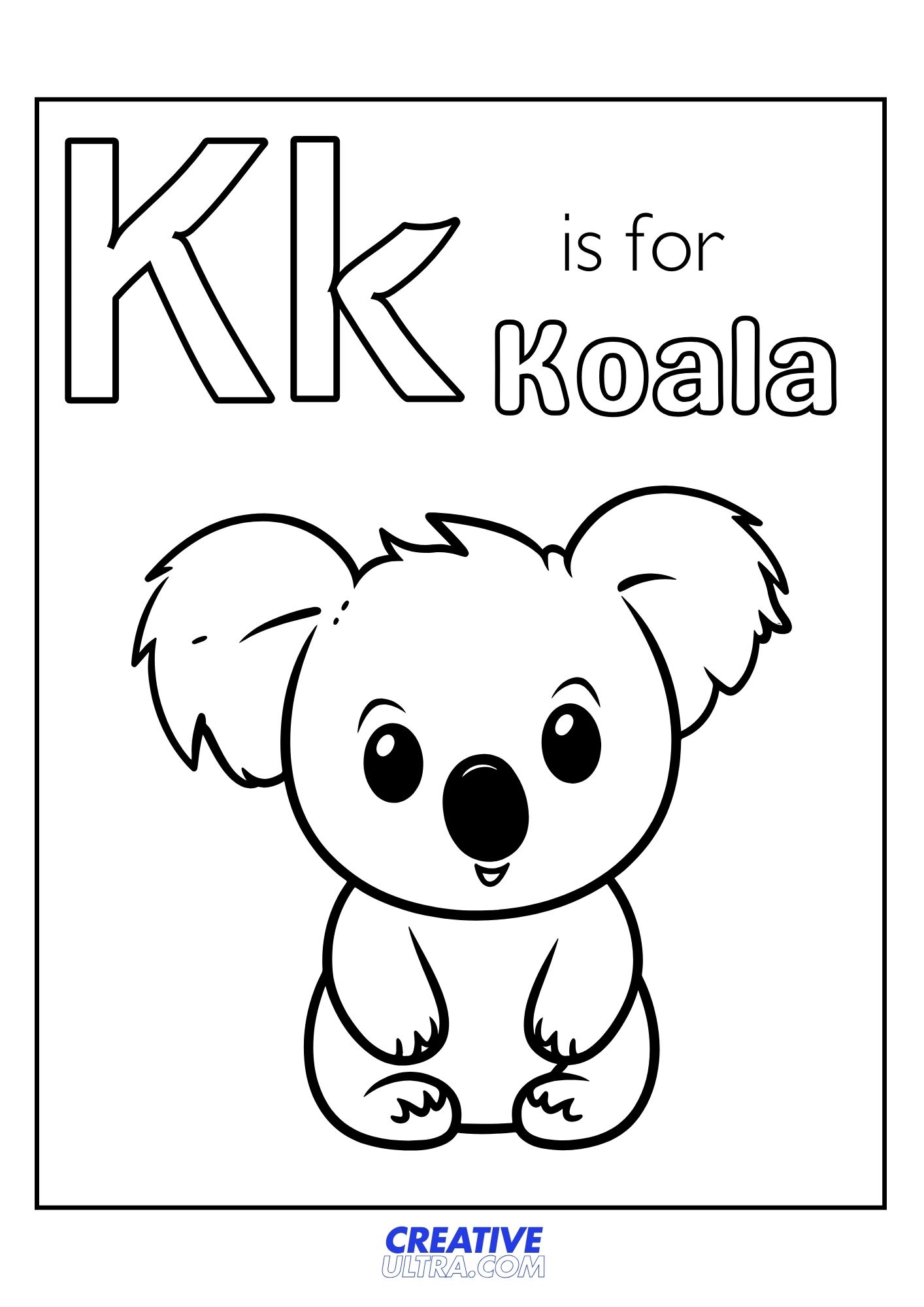 Koala Coloring Page