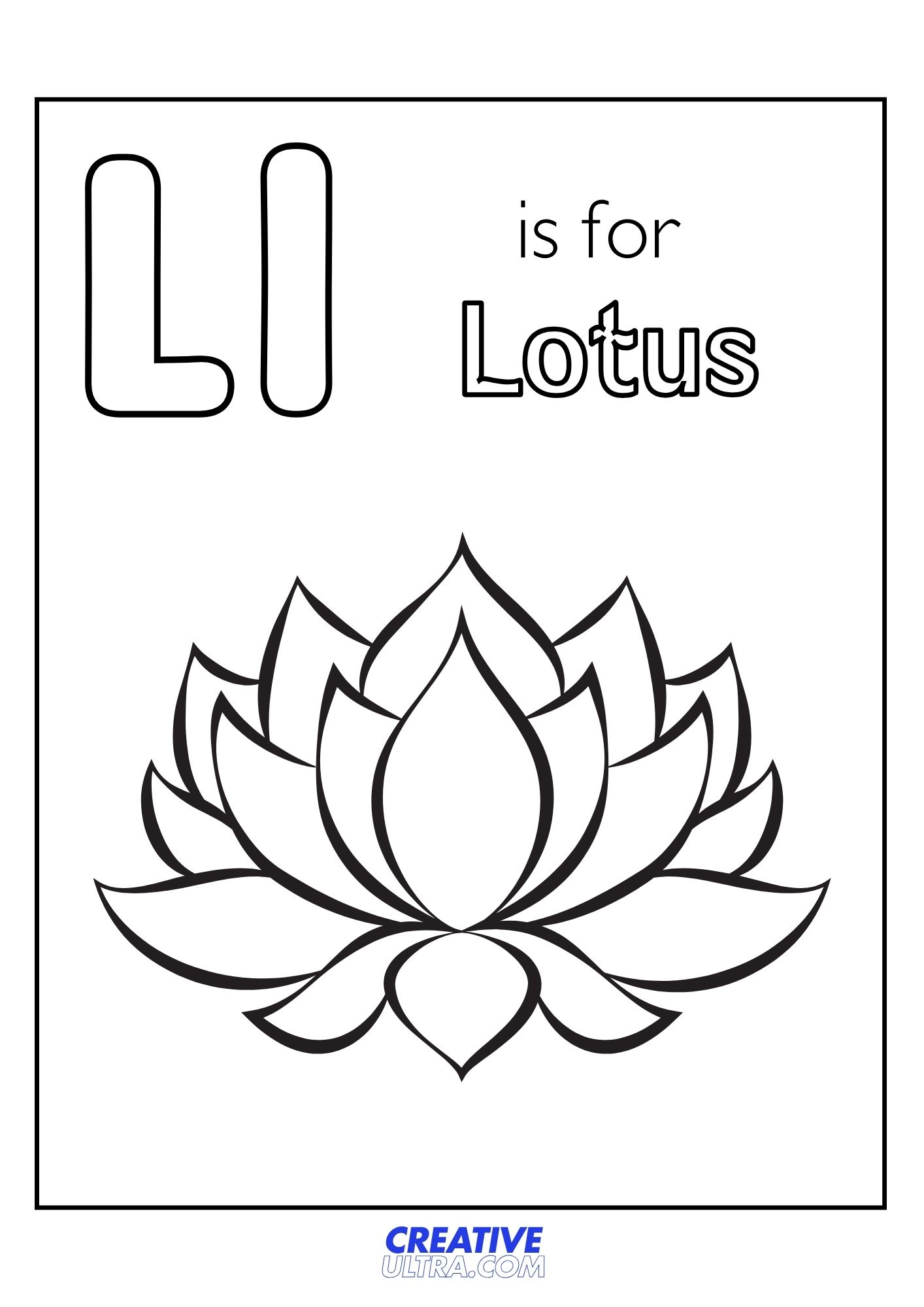 Lotus Coloring Page